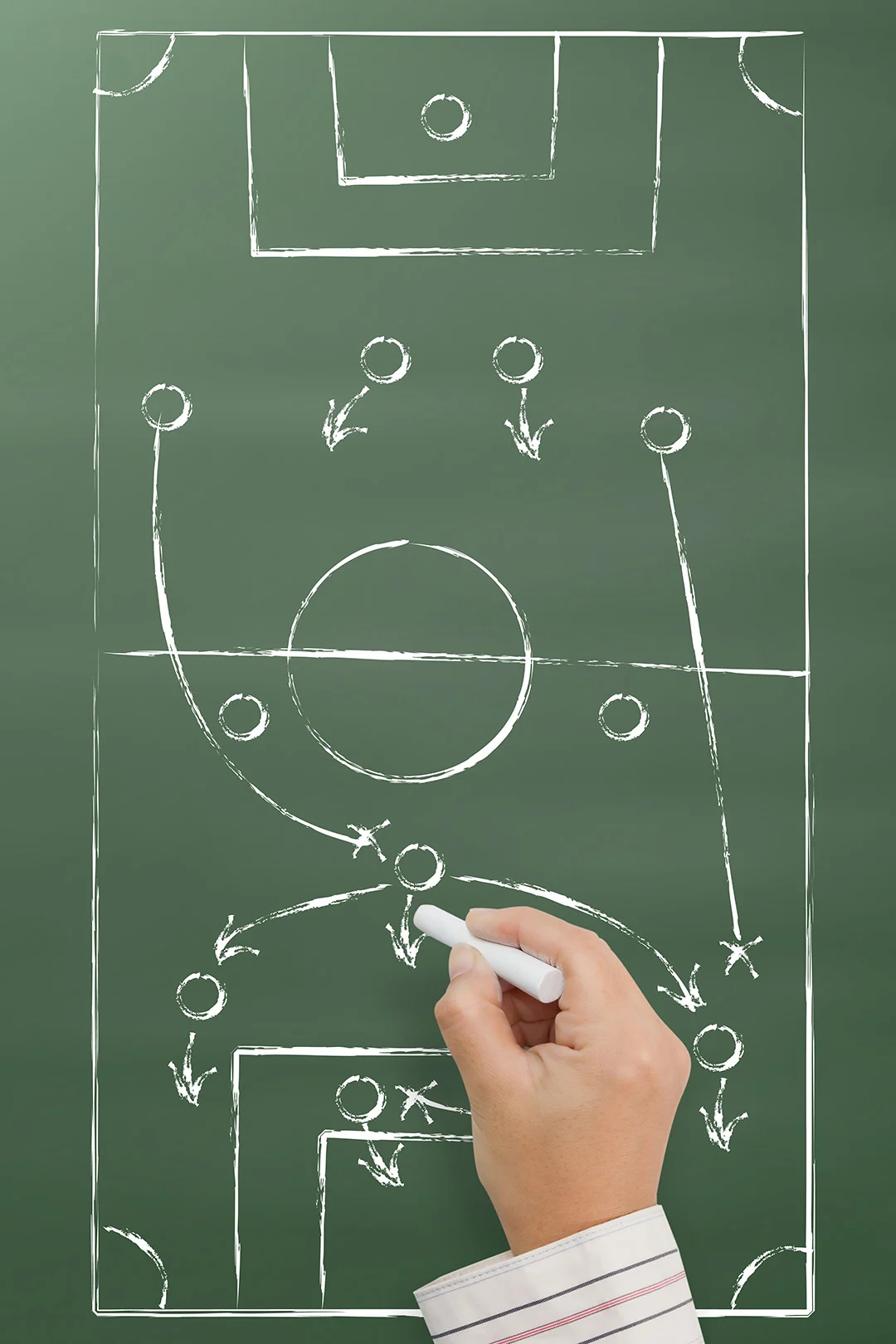 Cropped Hand Person Writing Blackboard